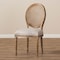 Baxton Studio Adelia Oak Finish Wood and Beige Upholstered Dining Side Chair 133-7335 - alternate 3